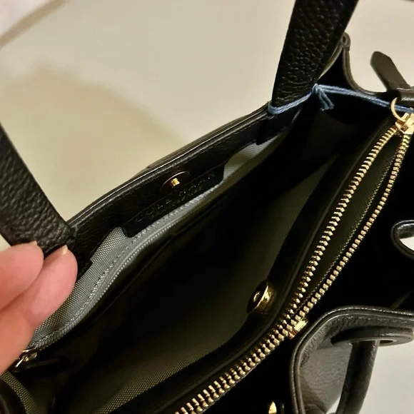 Cole Haan Black Leather Satchel - Picture 4 of 6